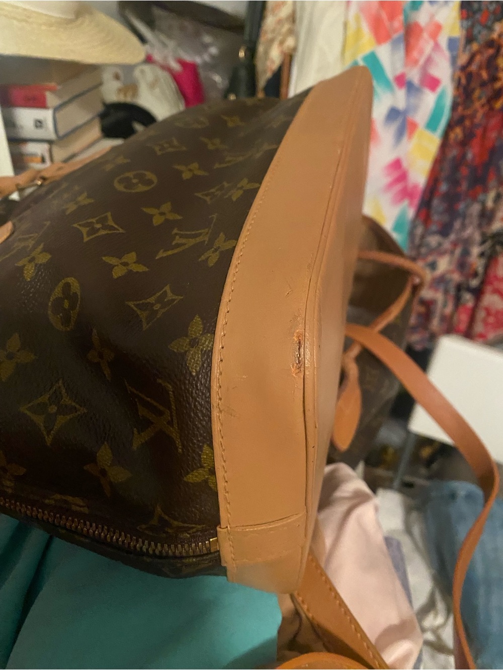Louis Vuitton Monogram Canvas Satchel with Tan Leather Trim - Picture 10 of 10
